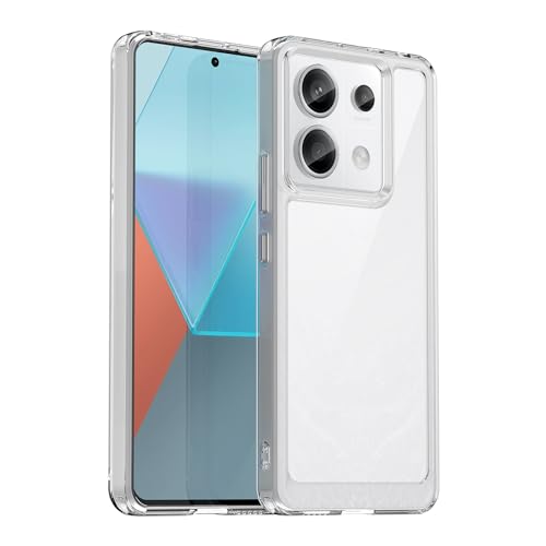 Cxzaqwer Hülle Kompatibel with Xiaomi Redmi Note 13 4G, Redmi Note 13 4G TPU Case mit Integriertem 360 Grad Schutzhülle Tasche Wasserdicht Backcover Zubehör für Redmi Note 13 4G Farblos von Cxzaqwer