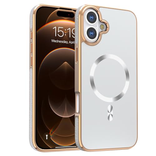 Cxzaqwer Schutzhülle für iPhone 16, Mädchen und Frauen, magnetisch, stoßfest, militärische Qualität, kratzfest, schlanke Handyhülle, Anti-Fingerabdrücke, Weiß Cxzaqwer Schutzhülle für iPhone 16, Mädchen und Frauen, magnetisch, stoßfest, militärische Qualität, kratzfest, schlanke Handyhülle, Anti-Fingerabdrücke, Weiß von Cxzaqwer