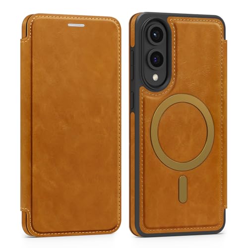 Cxzaqwer Schutzhülle kompatibel mit Samsung Galaxy S25, Brieftaschen-Schutzhülle mit Kartenhalter, RFID-Blockierung, Premium-Leder, kratzfest, Klappetui, Objektivschutz für Samsung Galaxy S25, Orange Cxzaqwer Schutzhülle kompatibel mit Samsung Galaxy S25, Brieftaschen-Schutzhülle mit Kartenhalter, RFID-Blockierung, Premium-Leder, kratzfest, Klappetui, Objektivschutz für Samsung Galaxy S25, Orange von Cxzaqwer