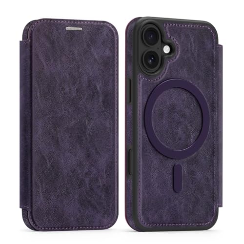 Cxzaqwer Schutzhülle kompatibel mit iPhone 16, Brieftaschen-Schutzhülle mit Kartenhalter, RFID-Blockierung, Premium-Leder, kratzfest, Klappetui, Objektivschutz für iPhone 16, Violett Cxzaqwer Schutzhülle kompatibel mit iPhone 16, Brieftaschen-Schutzhülle mit Kartenhalter, RFID-Blockierung, Premium-Leder, kratzfest, Klappetui, Objektivschutz für iPhone 16, Violett von Cxzaqwer