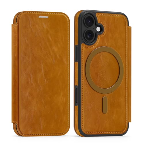 Cxzaqwer Schutzhülle kompatibel mit iPhone 16 Plus, Brieftaschen-Schutzhülle mit Kartenhalter, RFID-Blockierung, Premium-Leder, kratzfest, Klappetui, Objektivschutz für iPhone 16 Plus, Orange Cxzaqwer Schutzhülle kompatibel mit iPhone 16 Plus, Brieftaschen-Schutzhülle mit Kartenhalter, RFID-Blockierung, Premium-Leder, kratzfest, Klappetui, Objektivschutz für iPhone 16 Plus, Orange von Cxzaqwer