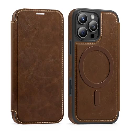 Cxzaqwer Schutzhülle kompatibel mit iPhone 16 Pro Max, Brieftaschen-Schutzhülle mit Kartenhalter [RFID-Blockierung], Premium-Leder, kratzfest, Flip Folio-Schutzhülle Lens Pro Maxtection für iPhone 16 von Cxzaqwer