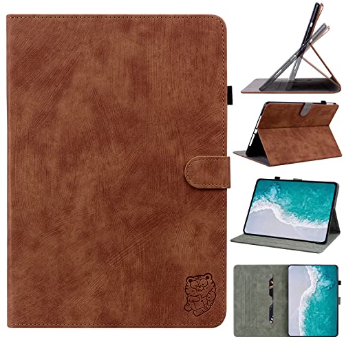 Cxzaqwer Handyhülle Kompatibel with Samsung Galaxy Tab S2 9.7 T810/T815/T813N/T819N, Flip Wallet PU Lederhülle Klapphülle Magnetische [Standfunktion] [Kartenfächern] Knuddelig Schutzhülle Braun von Cxzaqwer