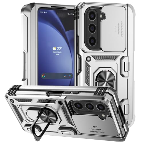 Hülle Kompatibel with Samsung Galaxy Z Fold6,TPU Handyhülle mit Integriertem 360 Grad vollschutz Schutzkameras Schutzhülle Wasserdicht für Samsung Galaxy Z Fold6 Silberfarben von Cxzaqwer