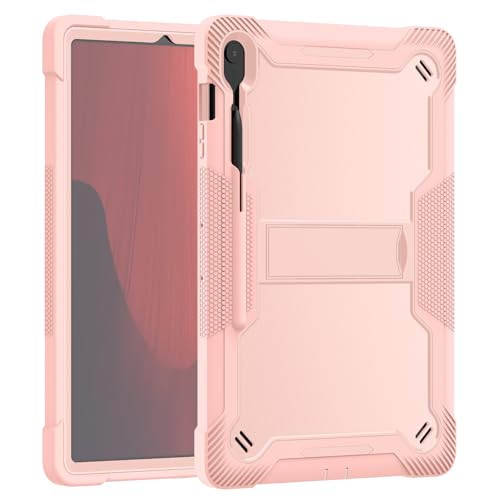 Schutzhülle für Samsung Galaxy S10FE+, S10FE Plus 13,3 Zoll 2025 (SM-X620, SM-X626, SM-X626B), Hülle mit Stifthalter, Ständer, stoßfest, Militärqualität, Roségold von Cxzaqwer