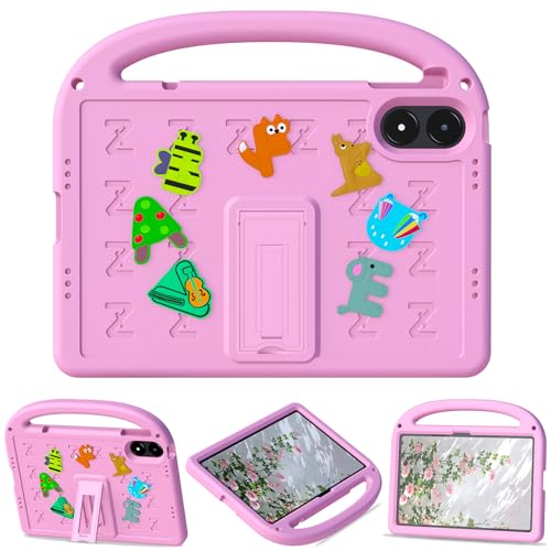 Schutzhülle für Xiaomi Redmi Pad Pro 12,1 Zoll 2024, Kinder-Cartoon-Schutzhülle mit Griff und Ständer, leicht, stoßfest, für Redmi Pad Pro 12,1 Zoll 2024, Rosa von Cxzaqwer