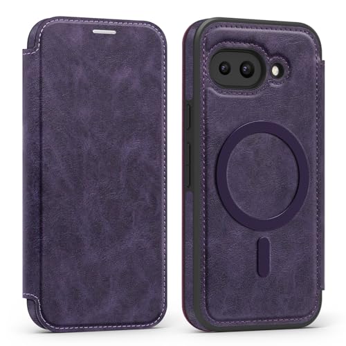Schutzhülle kompatibel mit Google Pixel 9a, Brieftaschen-Schutzhülle mit Kartenhalter, RFID-Blockierung, Premium-Leder, kratzfest, Klappetui, Objektivschutz für Google Pixel 9a, Violett Schutzhülle kompatibel mit Google Pixel 9a, Brieftaschen-Schutzhülle mit Kartenhalter, RFID-Blockierung, Premium-Leder, kratzfest, Klappetui, Objektivschutz für Google Pixel 9a, Violett von Cxzaqwer