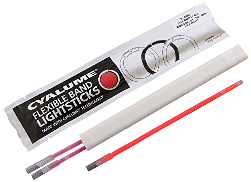 Cyalume Leuchtarmbänder in Rot (3-er Pack) - 19cm lang - Leuchtdauer 6 Stunden - ideal auch für Türgriffe, Krankentragen oder Äste - auch für Notsituationen im Überlebens-Kit - 4 Jahre haltbar von Cyalume