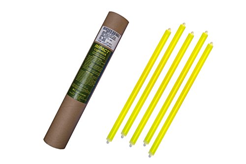 Cyalume Leuchtstäbe 5er Pack - SnapLight IMPACT (2 Ringe) in Gelb - aktivierbar per Schlag -erfüllt NATO-Spezifikationen - 40cm lang - leuchtet 12 Stunden - ungiftig, nicht brennbar - hohe Sicherheit von Cyalume