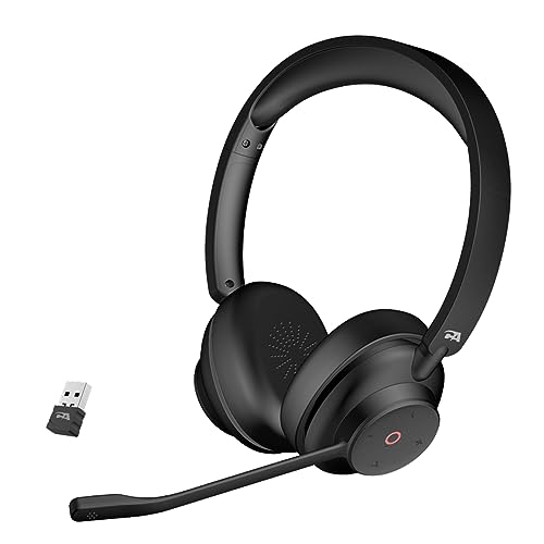 Cyber Acoustics Essential Wireless Headset (HS-1500BT) – Professionelles Headset, ANC- und ENC-Technologie Sorgen für hochwertige Audioqualität bei Anrufen und Musik, ganztägigen Komfort von Cyber Acoustics