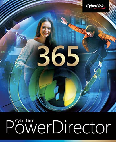 CyberLink PowerDirector 365 / 12 Monate | Professionelles Videobearbeitungsprogramm für PC mit Greenscreen und tausenden Effekten | Fotoshow | Filmproduktion | Screen Recorder | Windows [Download] von CyberLink