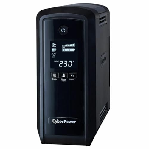 CyberPower Systems USV CP 900EPFCLCD, CP900EPFCLCD-UK, schwarz, 900VA/540W von CyberPower