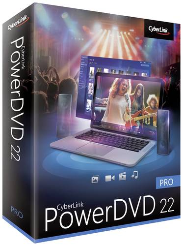 Cyberlink PowerDVD 22 Pro Vollversion, 1 Lizenz Windows Videobearbeitung von Cyberlink