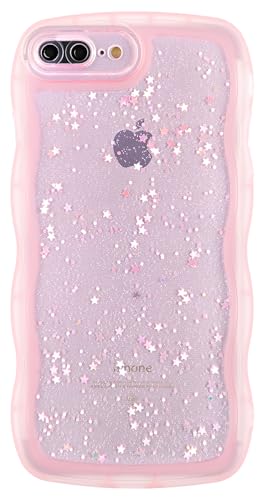 Cyberowl Kompatibel mit iPhone 16E, niedliches Kawaii-Glitzer, Rahmenform, weiches Silikon, stoßfest, Schutzhülle für Damen und Mädchen, Rosa von Cyberowl