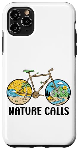 Nature Calls MTB Mountain Bike Gravel Bicycle Riding Cycling Hülle für iPhone 11 Pro Max von CycleTees Brand