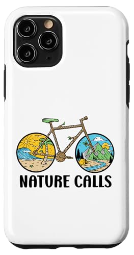 Nature Calls MTB Mountain Bike Gravel Bicycle Riding Cycling Hülle für iPhone 11 Pro von CycleTees Brand
