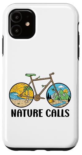 Nature Calls MTB Mountain Bike Gravel Bicycle Riding Cycling Hülle für iPhone 11 von CycleTees Brand