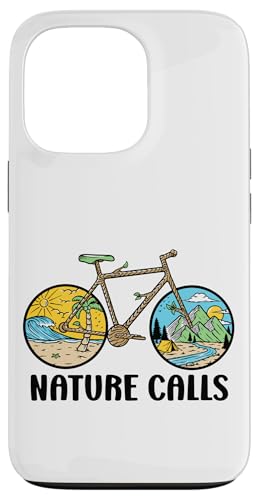 Nature Calls MTB Mountain Bike Gravel Bicycle Riding Cycling Hülle für iPhone 13 Pro von CycleTees Brand