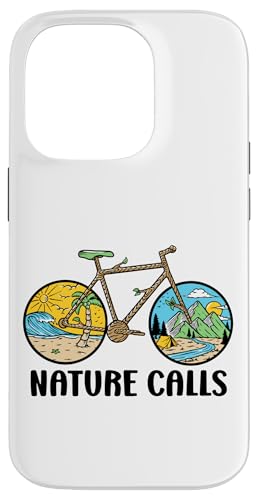 Nature Calls MTB Mountain Bike Gravel Bicycle Riding Cycling Hülle für iPhone 14 Pro von CycleTees Brand