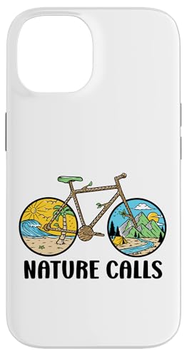 Nature Calls MTB Mountain Bike Gravel Bicycle Riding Cycling Hülle für iPhone 14 von CycleTees Brand