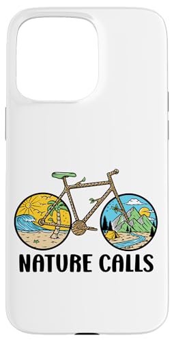 Nature Calls MTB Mountain Bike Gravel Bicycle Riding Cycling Hülle für iPhone 15 Pro Max von CycleTees Brand