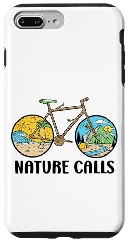 Nature Calls MTB Mountain Bike Gravel Bicycle Riding Cycling Hülle für iPhone 7 Plus/8 Plus von CycleTees Brand