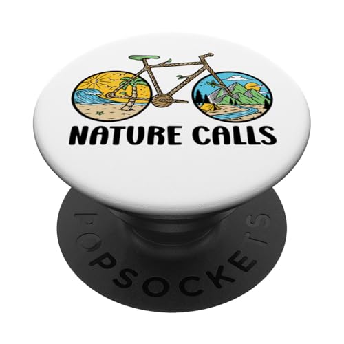 Nature Calls MTB Mountain Bike Gravel Bicycle Riding Cycling PopSockets Klebender PopGrip von CycleTees Brand