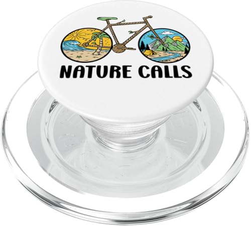Nature Calls MTB Mountain Bike Gravel Bicycle Riding Cycling PopSockets PopGrip für MagSafe von CycleTees Brand