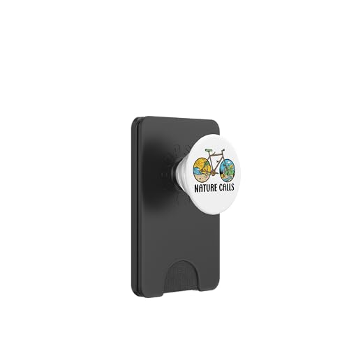Nature Calls MTB Mountain Bike Gravel Bicycle Riding Cycling PopSockets PopWallet für MagSafe von CycleTees Brand