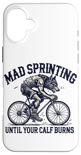 Fahrrad Mad Sprinting Until Your Calf Burns Vintage Radsport Hülle für iPhone 16 Plus Fahrrad Mad Sprinting Until Your Calf Burns Vintage Radsport Hülle für iPhone 16 Plus von Cyclist racing mountain bike streetwear Bicycle