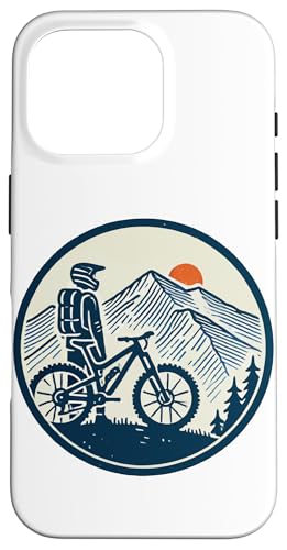 Mountainbike Abenteuer Fahrrad Berge Retro Hülle für iPhone 16 Pro Mountainbike Abenteuer Fahrrad Berge Retro Hülle für iPhone 16 Pro von Cyclist racing mountain bike streetwear Bicycle