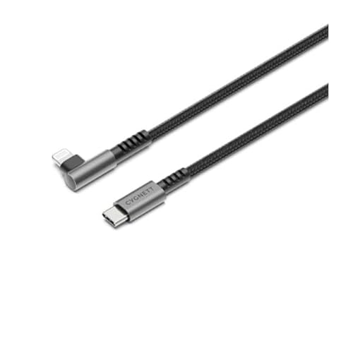 Cygnett Unite Lightning auf USB-C-Kabel, rechtwinklig, MFi-zertifiziert, geflochtenes Nylon, 30 W Schnellladung Cygnett Unite Lightning auf USB-C-Kabel, rechtwinklig, MFi-zertifiziert, geflochtenes Nylon, 30 W Schnellladung von Cygnett