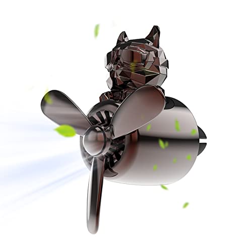 Hund Pilot Auto Lufterfrischer, Kreativer Auto Lufterfrischer Drehbarer Propeller Auto Aromatherapie Ornament Magnetisches Design Hund Pilot Auto Innenraum Zubehör von Cymwer
