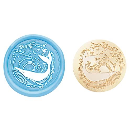 Wal-Siegelwachs-Stempelkopf, Retro-Messing-Siegelwachs, 30 mm, Mehrzweck-Dekorationswerkzeug for Geschenkverpackungen, Karten von Cymwer