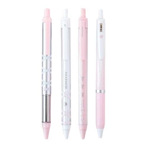 Gelschreiber, einziehbarer Gelschreiber, 0,5 mm, schnell trocknend, zum Schreiben, Notizen, Journaling, Bürobedarf, 4 Stück Gelschreiber, einziehbarer Gelschreiber, 0,5 mm, schnell trocknend, zum Schreiben, Notizen, Journaling, Bürobedarf, 4 Stück von Cyni