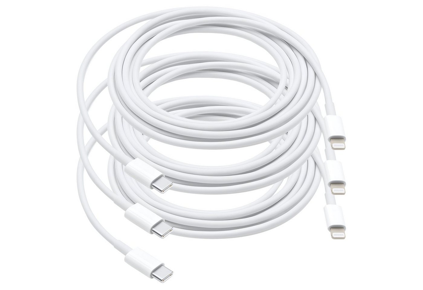 Cyoo 3 er Ladekabel USB-C to Lightning Kabel für Apple iPhone iPad Smartphone-Kabel, USB-C, Lightning (100 cm), Schnellladefunktion, Robustes Design, 3er-Pack von Cyoo