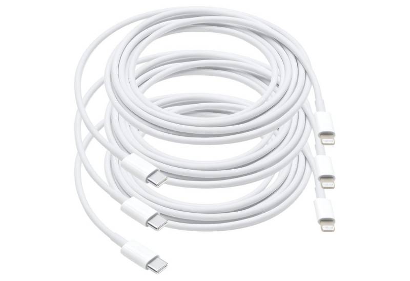 CULTZEN 3x USB-C auf Lightning Ladekabel – Schnell, sicher und robust Smartphone-Kabel, USB-C, Lightning (100 cm), MFi-zertifiziert, Schnellladefunktion, kompatibel mit Apple-Geräten. von CULTZEN