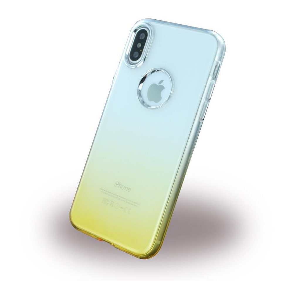 Cyoo Handyhülle Cyoo Ruber Soft Silikon Case für Apple iPhone X - Gold von Cyoo