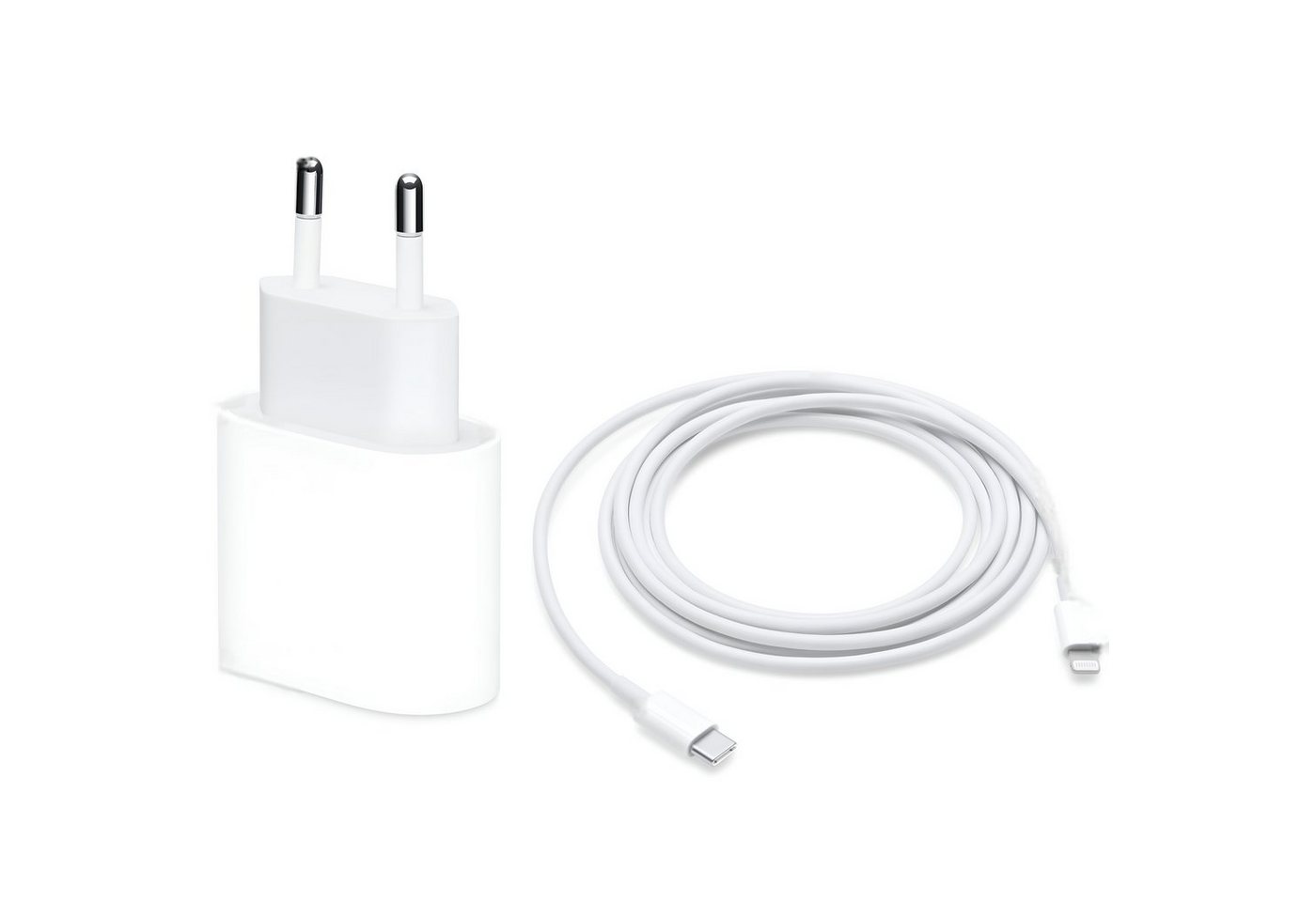 Cyoo Schnellladekabel USB C passt für iPhone 11, 12, 13, 14, 15 Pro, Xs, Xr USB-Ladegerät (Set, 2-tlg., 20W PD Adapter (Netzteil) mit Ladekabel USB-C - Lightning 1m, 8-Pin-Stecker Ladeset iPad iPhone Ladekabel Schnellladung) von Cyoo