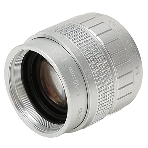 50 Mm F1,4 Prime-Objektiv Mit Manueller Fokussierung HD 2/3 Zoll Fa-Objektiv Kameraobjektiv Mit Manueller Fokussierung Für Industrielle Videomikroskopkamera Micro Four Thirds M43, Querformat, Porträt von Cyrank