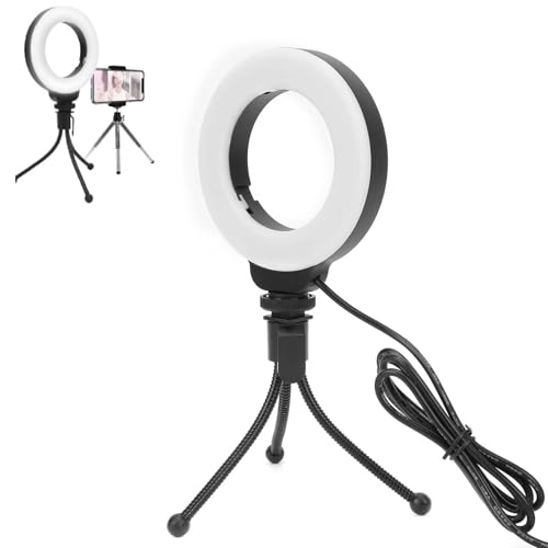 4 Zoll 48LEDs Selfie-Ringlicht Für Zoom-Meeting, Tragbare Mini-Selfie-Fotografie, USB-Vlog-Fülllampe, Desktop-Ringlicht Mit Stativständer Make-up Licht Für Vlog/Computer/Laptop/Live-Streaming 4 Zoll 48LEDs Selfie-Ringlicht Für Zoom-Meeting, Tragbare Mini-Selfie-Fotografie, USB-Vlog-Fülllampe, Desktop-Ringlicht Mit Stativständer Make-up Licht Für Vlog/Computer/Laptop/Live-Streaming von Cyrank