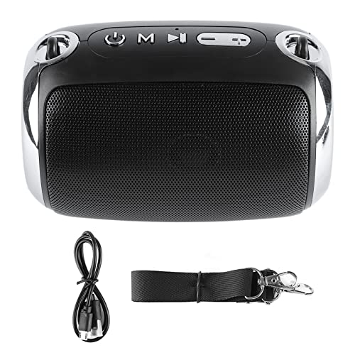 Cyrank Bluetooth-Lautsprecher, Tragbarer Lautsprecher Bluetooth Mit Trageband, Schwerer Bass, Outdoor-Bluetooth-Lautsprecher, Kabellose Lautsprecher Für Draußen Und Drinnen(Schwarz) von Cyrank