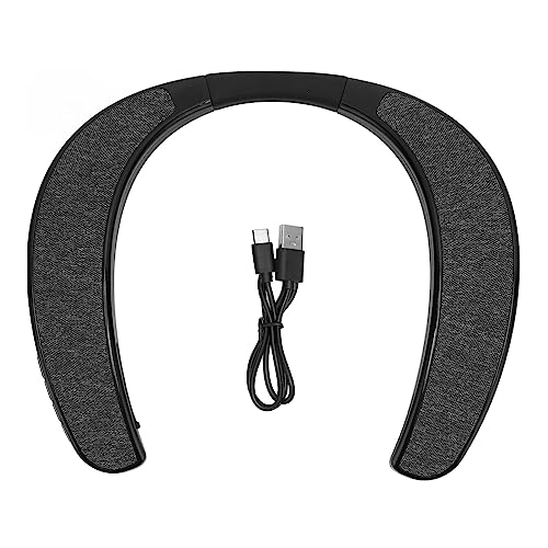 Cyrank Nackenbügel-Bluetooth-Lautsprecher, Tragbarer Lautsprecher, Stereo-Freisprechlautsprecher, Tragbarer Nackenlautsprecher Für Heimsport, Outdoor Cyrank Nackenbügel-Bluetooth-Lautsprecher, Tragbarer Lautsprecher, Stereo-Freisprechlautsprecher, Tragbarer Nackenlautsprecher Für Heimsport, Outdoor von Cyrank