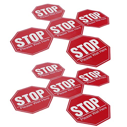 Stoppschild, Straßen-Stoppschild, 20 X 20 Cm Großes, Begehbares Sicherheitsschild aus Vinyl Mit Selbstklebender Rückseite Und Weißem Text auf Roter Basis Für Den Einsatz in öffentlichen Bereichen Stoppschild, Straßen-Stoppschild, 20 X 20 Cm Großes, Begehbares Sicherheitsschild aus Vinyl Mit Selbstklebender Rückseite Und Weißem Text auf Roter Basis Für Den Einsatz in öffentlichen Bereichen von Cyrank