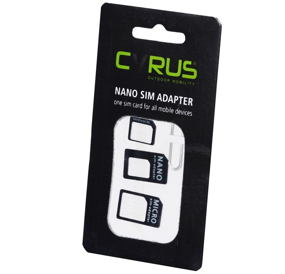 Cyrus 3-in-1 - Sim-Karten Adapter Set - Nano - Micro -Standard - schwarz Smartphone-Adapter von Cyrus