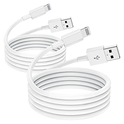 CyvenSmart 2 Pack MFi Zertifiziertes iPhone Ladekabel 2m, Lightning auf USB Kabel Weiß Schnellladekabel für Apple iPhone13/12/12mini/11/11 Pro/11 Pro Max/X/XS/XR/XS Max /8/8 Plus iPad von CyvenSmart