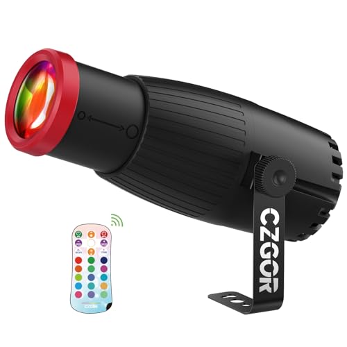 Pinspot LED Licht, Czgor 18W RGBW 4 in 1 LED Pinspot Punktstrahler mit Fernbedienung und Manueller Fokus,Weicher Gemütlicher Effekt Helles Bühnenlicht für Spiegelball DJ Disco Party Club Pinspot LED Licht, Czgor 18W RGBW 4 in 1 LED Pinspot Punktstrahler mit Fernbedienung und Manueller Fokus,Weicher Gemütlicher Effekt Helles Bühnenlicht für Spiegelball DJ Disco Party Club von Czgor