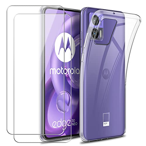 Czyoa Hülle für Motorola Moto Edge 30 Neo, Weich Klar TPU Schutzhülle mit 2 Stück Gehärtetes Glas Schutzfolie Displayschutzfolie für Motorola Moto Edge 30 Neo 6,28'' Czyoa Hülle für Motorola Moto Edge 30 Neo, Weich Klar TPU Schutzhülle mit 2 Stück Gehärtetes Glas Schutzfolie Displayschutzfolie für Motorola Moto Edge 30 Neo 6,28'' von Czyoa
