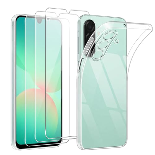 Czyoa Hülle für Samsung Galaxy A26 5G, Weich Klar TPU Schutzhülle mit 3 Stück Gehärtetes Glas Schutzfolie Displayschutzfolie für Samsung Galaxy A26 5G Czyoa Hülle für Samsung Galaxy A26 5G, Weich Klar TPU Schutzhülle mit 3 Stück Gehärtetes Glas Schutzfolie Displayschutzfolie für Samsung Galaxy A26 5G von Czyoa