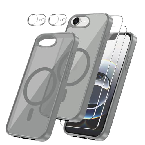Czyoa für iPhone 16E Hülle, TPU Schutzhülle mit Magnetsicher mit 2 Stücke Schutzfolie + 2 Kameraschutz Displayschutzfolie für iPhone 16E 6.1" - Titangrau Czyoa für iPhone 16E Hülle, TPU Schutzhülle mit Magnetsicher mit 2 Stücke Schutzfolie + 2 Kameraschutz Displayschutzfolie für iPhone 16E 6.1" - Titangrau von Czyoa